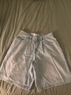Primark Light Blue High-Rise Denim Shorts